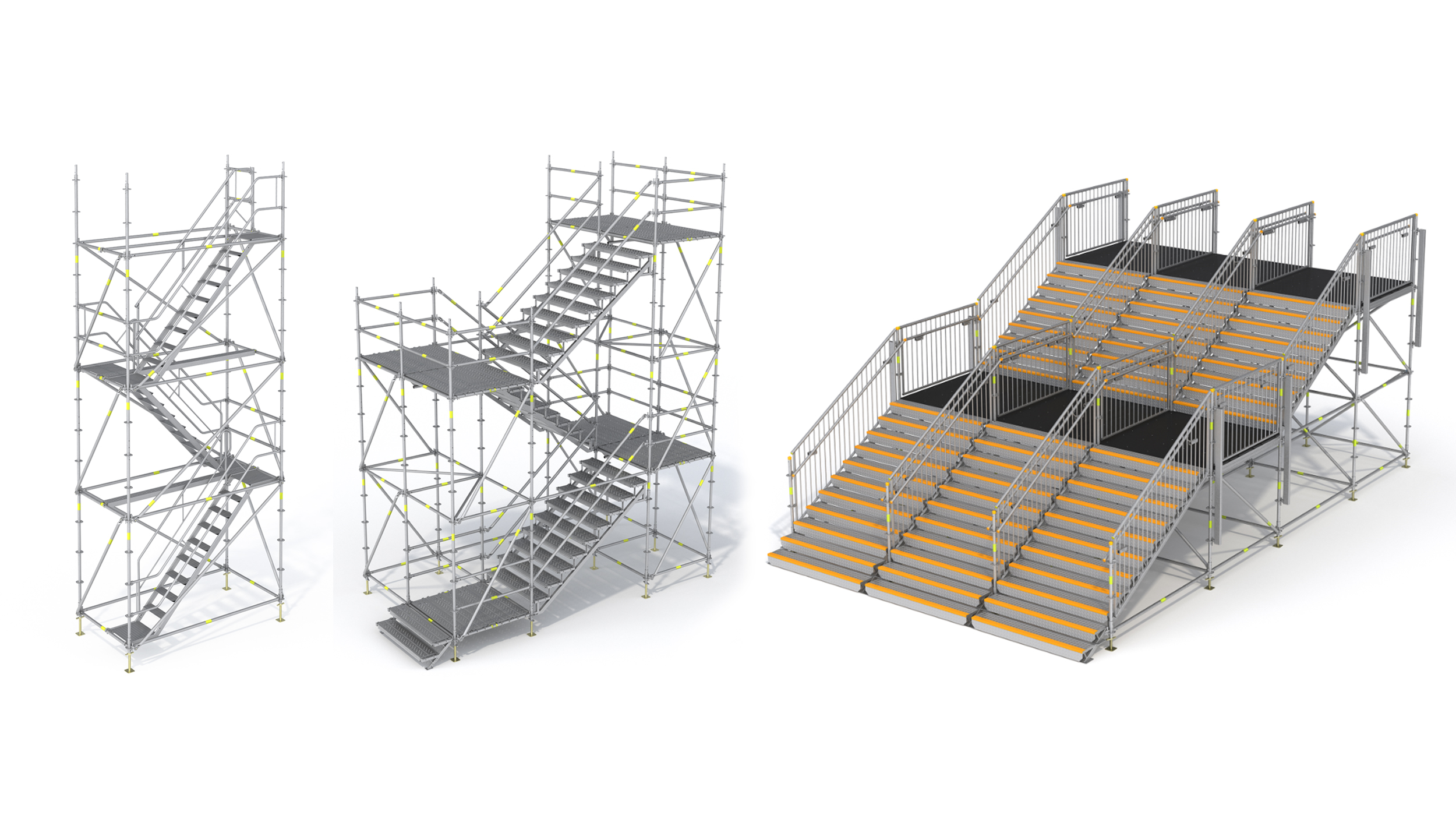 3 en 1 Escalera de Aluminio Combinación, Andamio con Plataforma de Trabajo